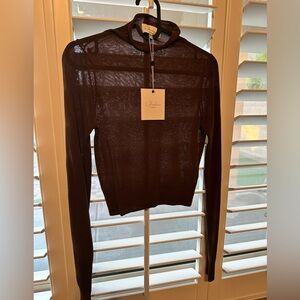 L'Academie Chocolate Brown Fitted Long Sleeve